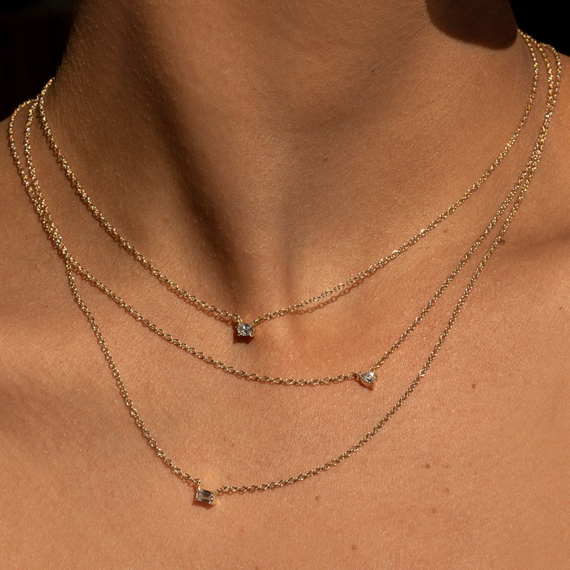 Pear Cut Diamond Necklace