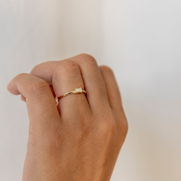 Emerald Cut Diamond Ring