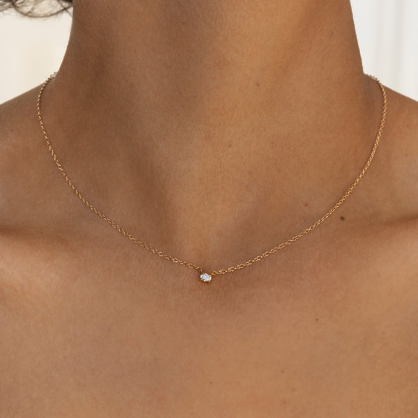 Oval Cut Diamond Necklace