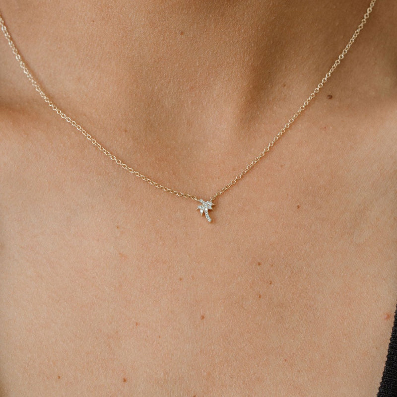 Summer Palm Diamond Necklace