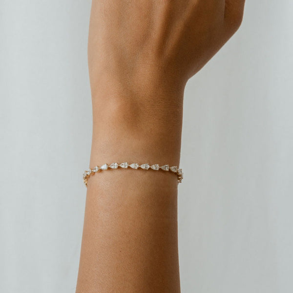 Pear Diamond Tennis Bracelet
