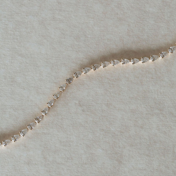 Pear Diamond Tennis Bracelet