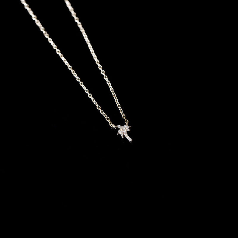 Summer Palm Diamond Necklace